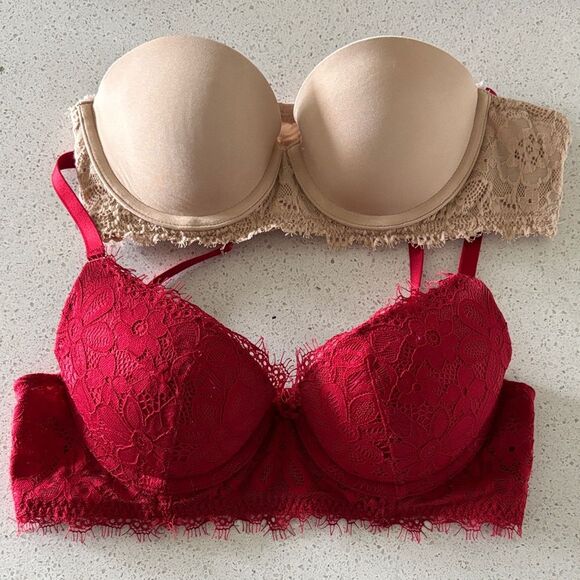 Aerie Lace Push Up Bra Bundle size 32A 32B - Picture 1 of 9